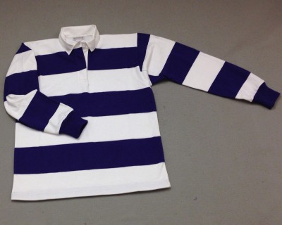 Wms College Stripe Rugby purple white